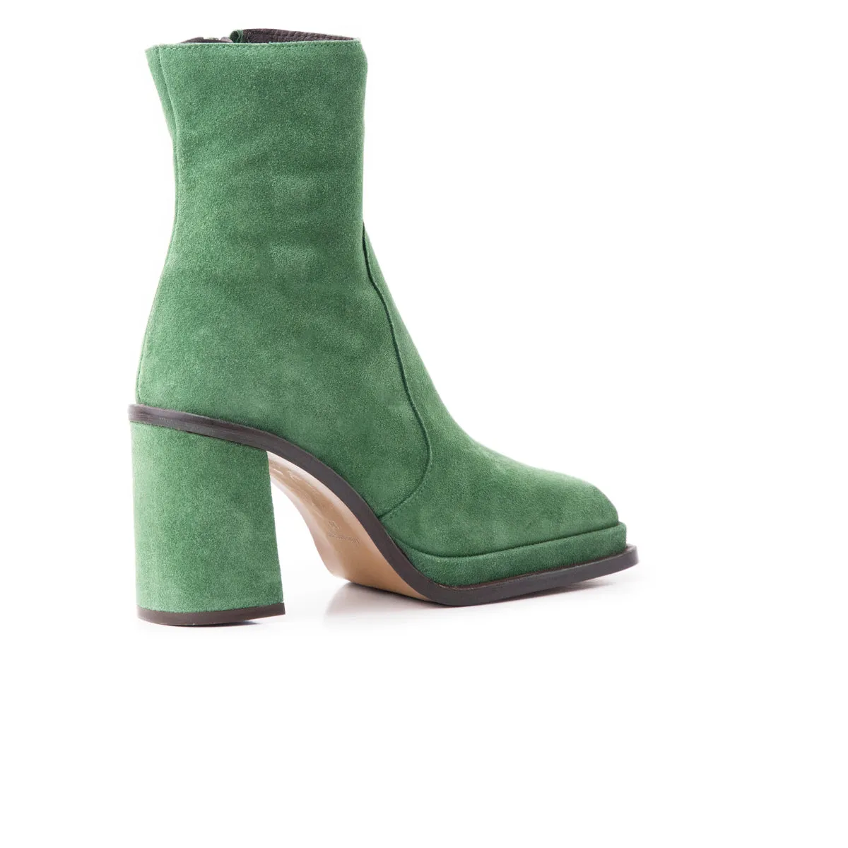 Bowen Khaki Suede Conker Ankle Boots