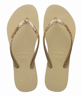 One Slide HAVAIANAS SLIM GLITTER II - SAND GREY