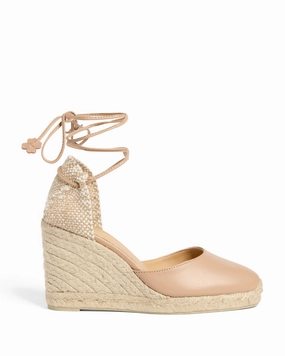 Floral Espadrille Carina 8 Nude Wedge Espadrille