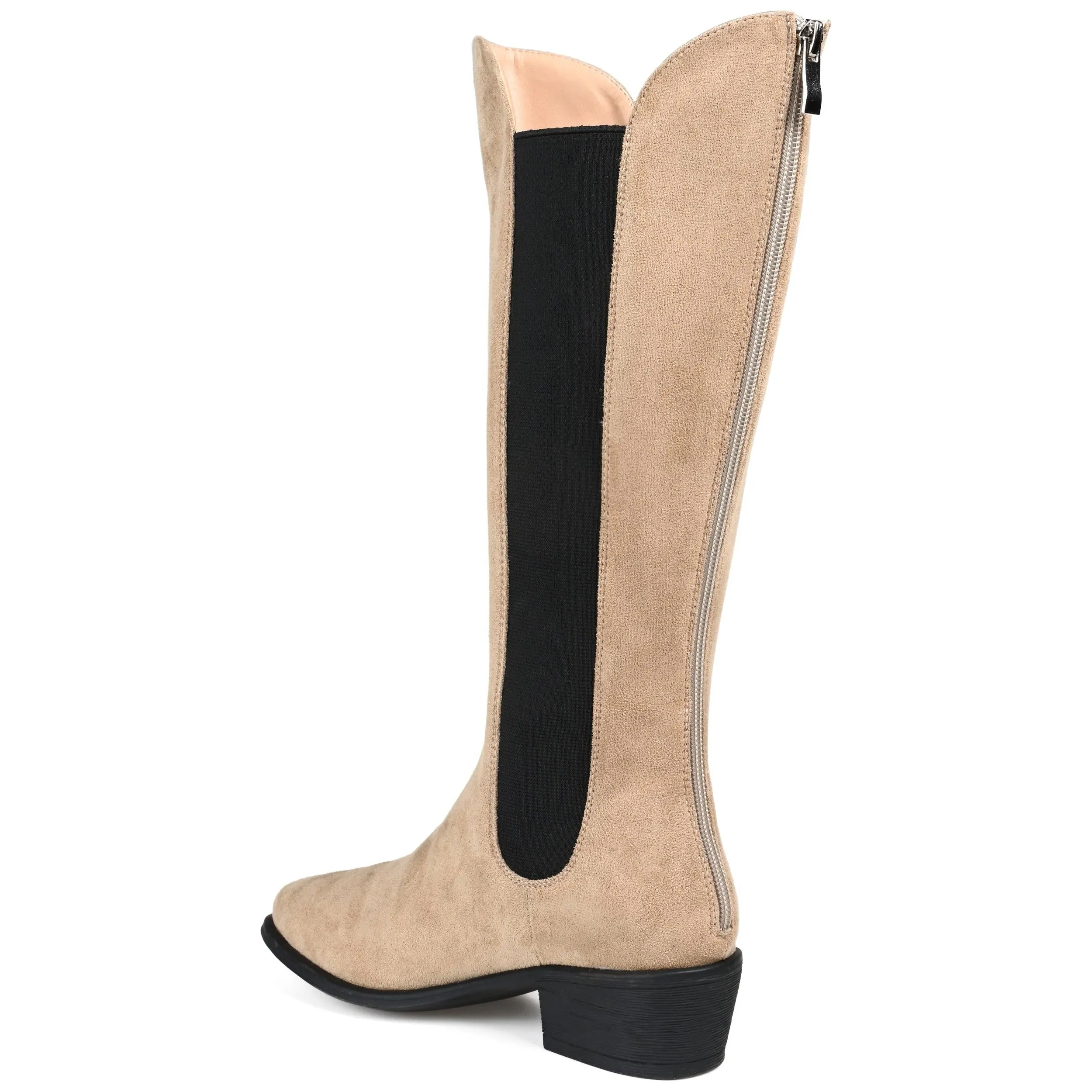 CELESST CHELSEA BOOTS IN FAUX SUEDE Brown Nubuck Chelsea Boots