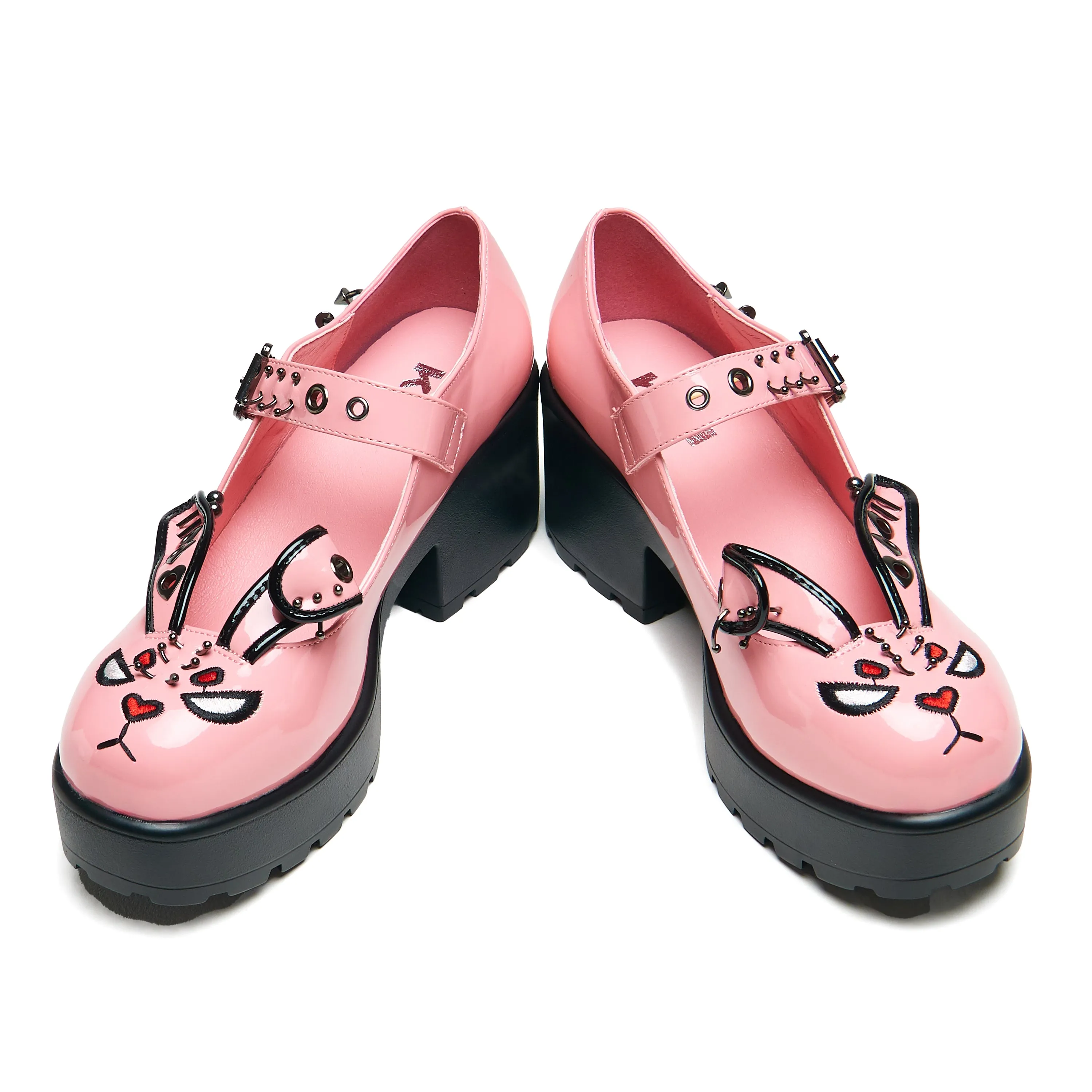 Mansur Gavriel Mary Jane Ballerina Shoes Tira Pink Mary Janes Raver Bunny Edition