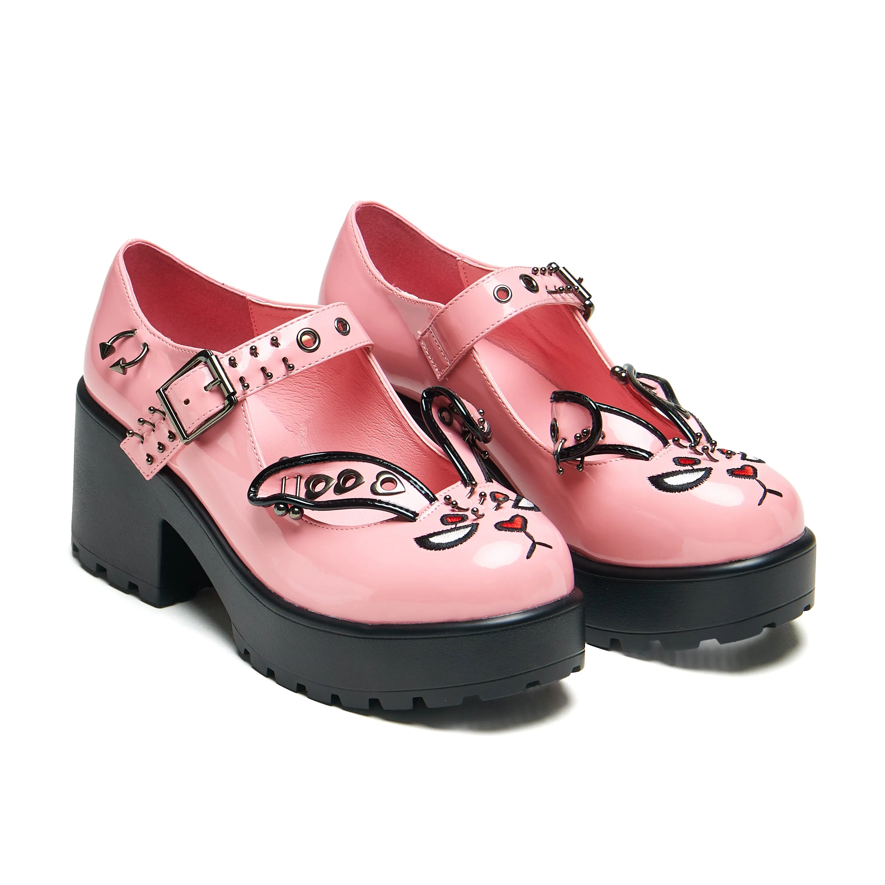 Tira Pink Mary Janes Raver Bunny Edition Sandler Mary Jane Shoes