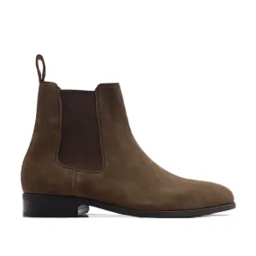 Chicago - Men's Dark Brown Kid Suede Chelsea Boot Scalpers Chelsea Boots