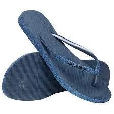 HAVAIANAS SLIM SPARKLE II - INDIGO BLUE Flip Flops With Changeable Charms