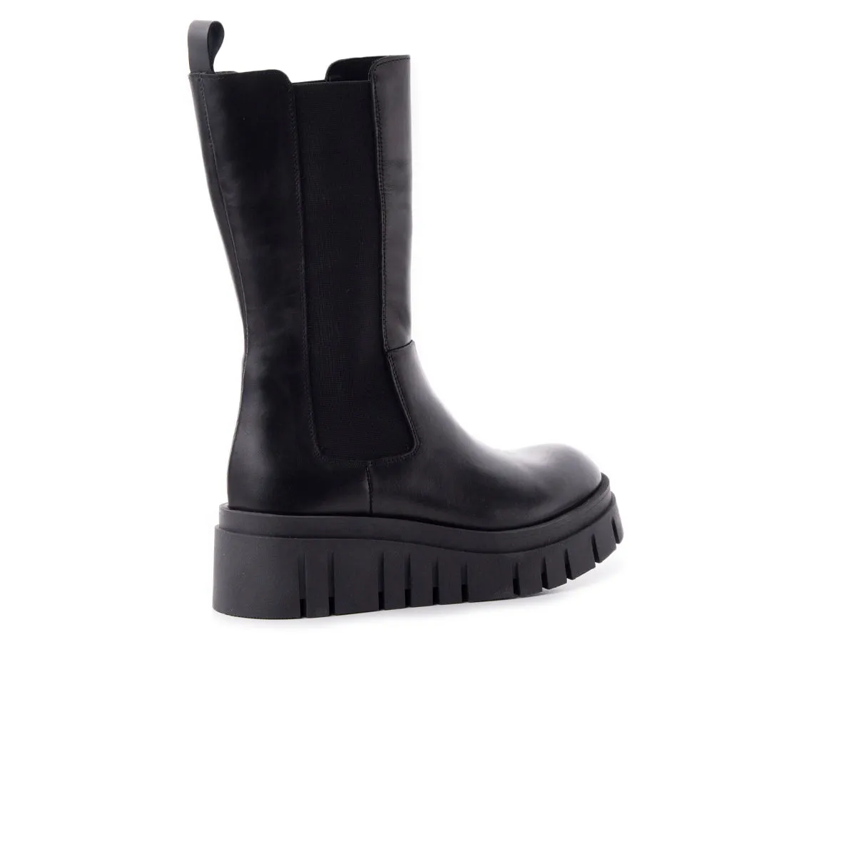 Gunsan Black Leather Blue Leather Chelsea Boots