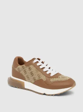 Slip Resistant Sneakers Brown Logo Melany Sneakers