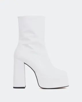 Ankle Boots With Rubber Soles Cloud White Patent