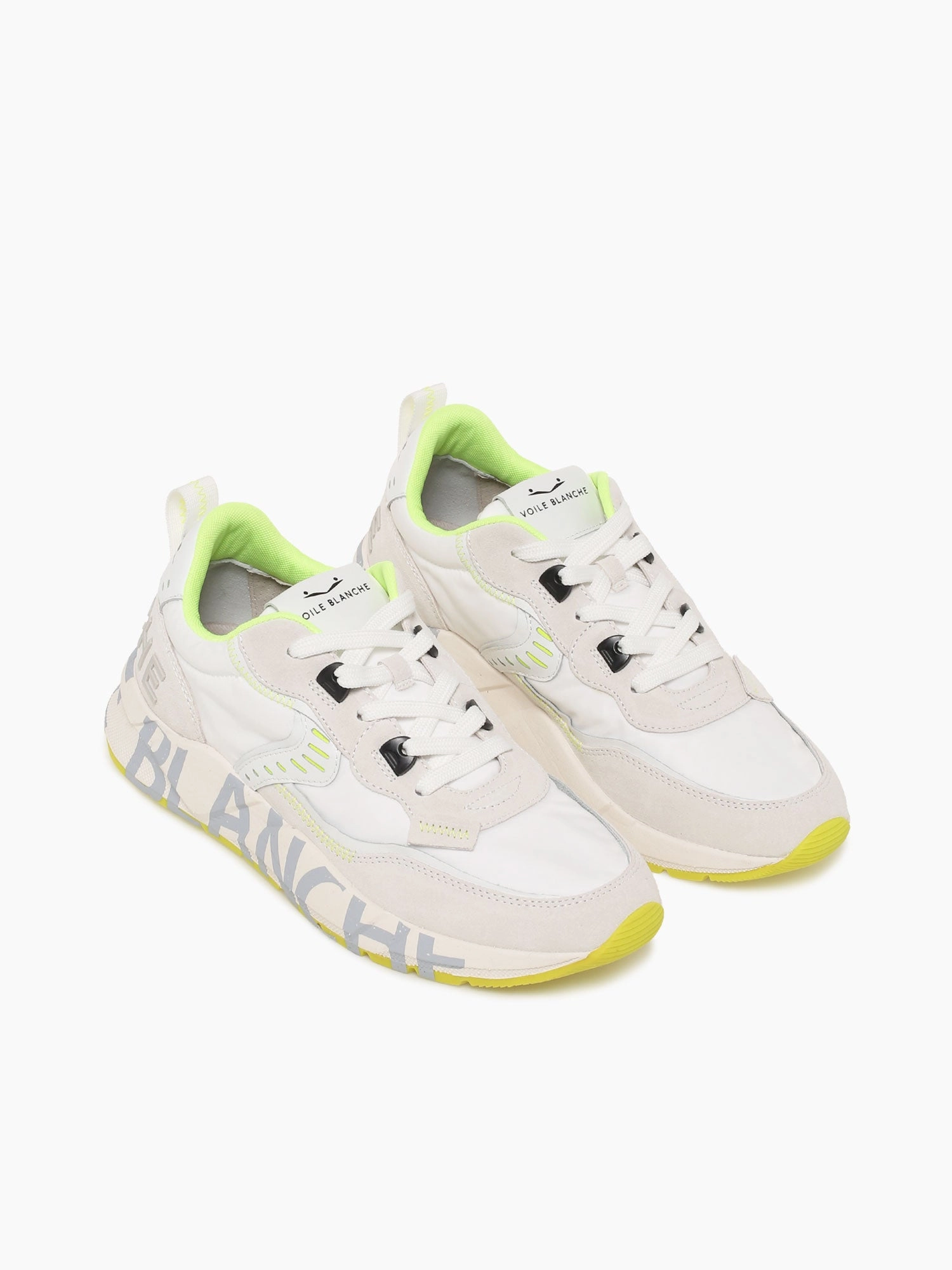 Non-marking Flat Sole Shoes Club 01 White Yellow suede Nylon