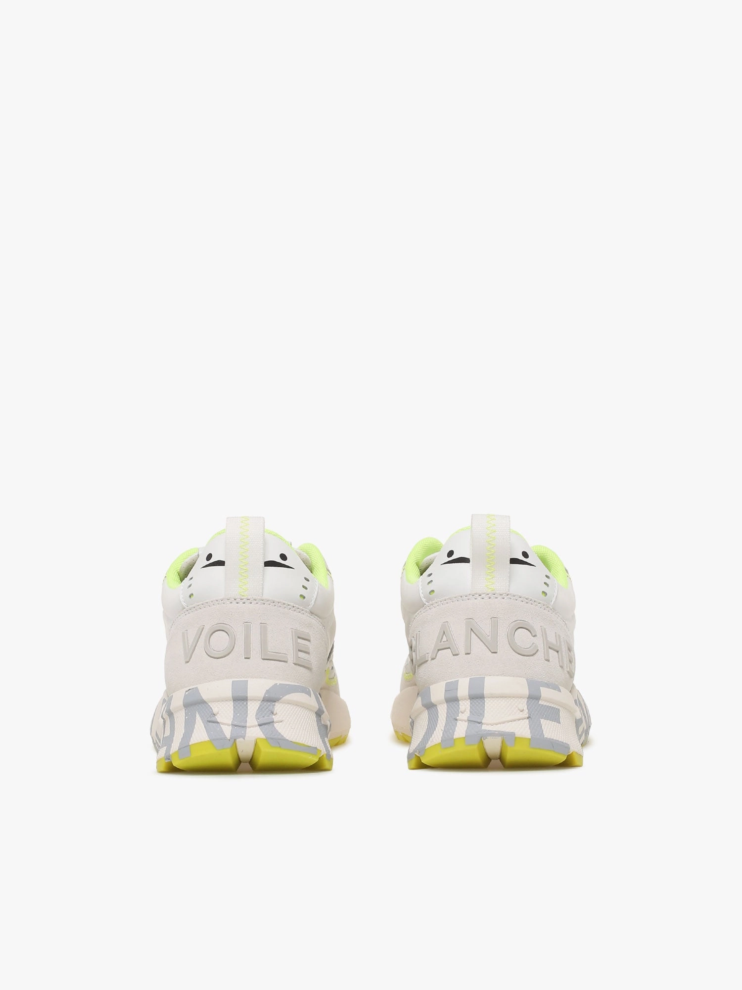 Flat Shoes Collection Club 01 White Yellow suede Nylon