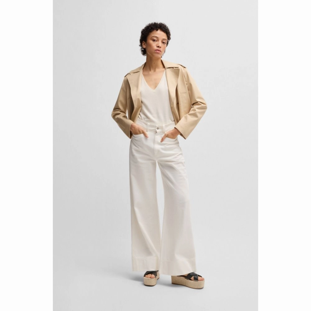 Espadrilles Narrow Width Leather sandals with platform sole