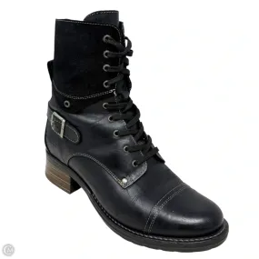 Combat Boots Fashion Trend Crave Leather Combat Boots By Taos In Black, Size: 11.5