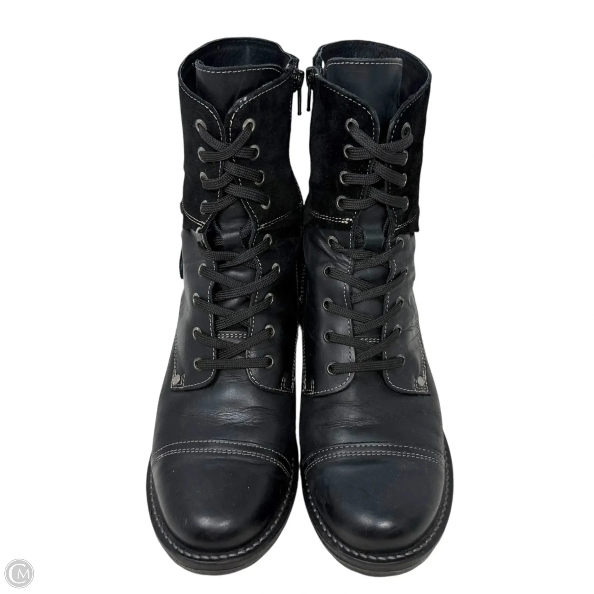 Unr8ed Combat Boots Crave Leather Combat Boots By Taos In Black, Size: 11.5