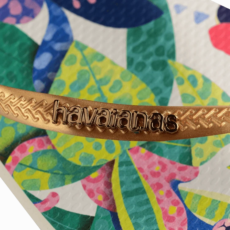 Easy Slides Shoes HAVAIANAS SLIM TROPICAL - WHITE.BLUE