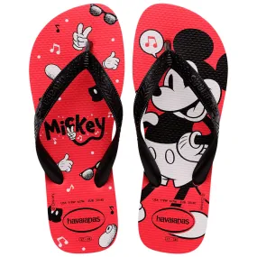 Flip Flops Comfortable Between Toes HAVAIANAS TOP DISNEY - RUBY RED.BLACK