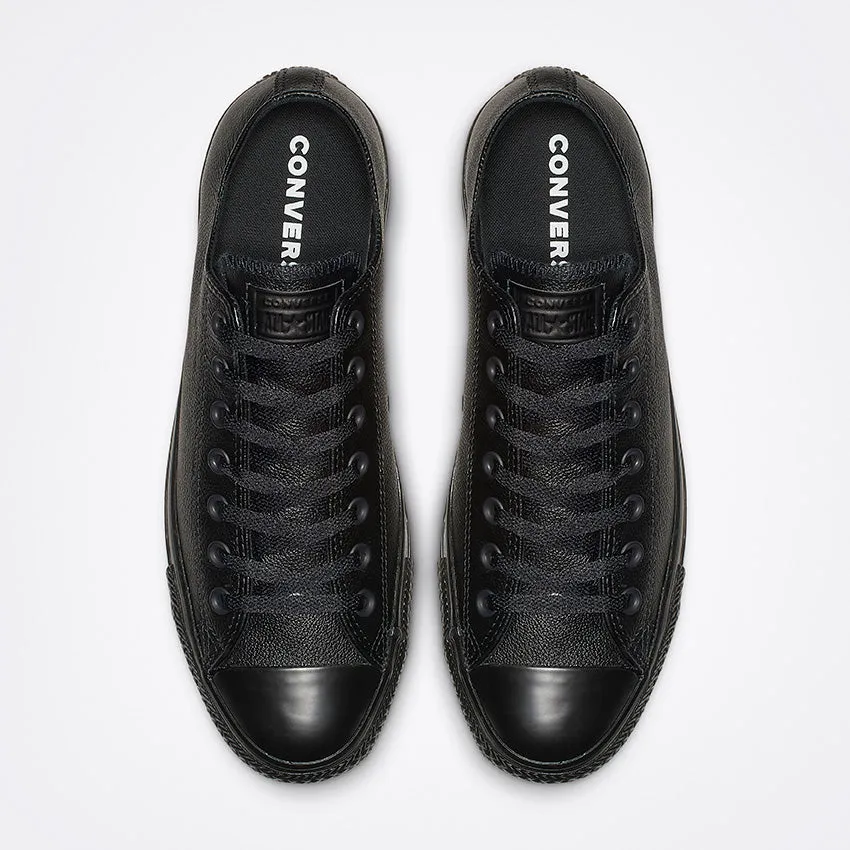 Converse Women's Chuck Taylor All Star Low Top Triple Black Leather Shoe Self Tightening Basketball Shoes