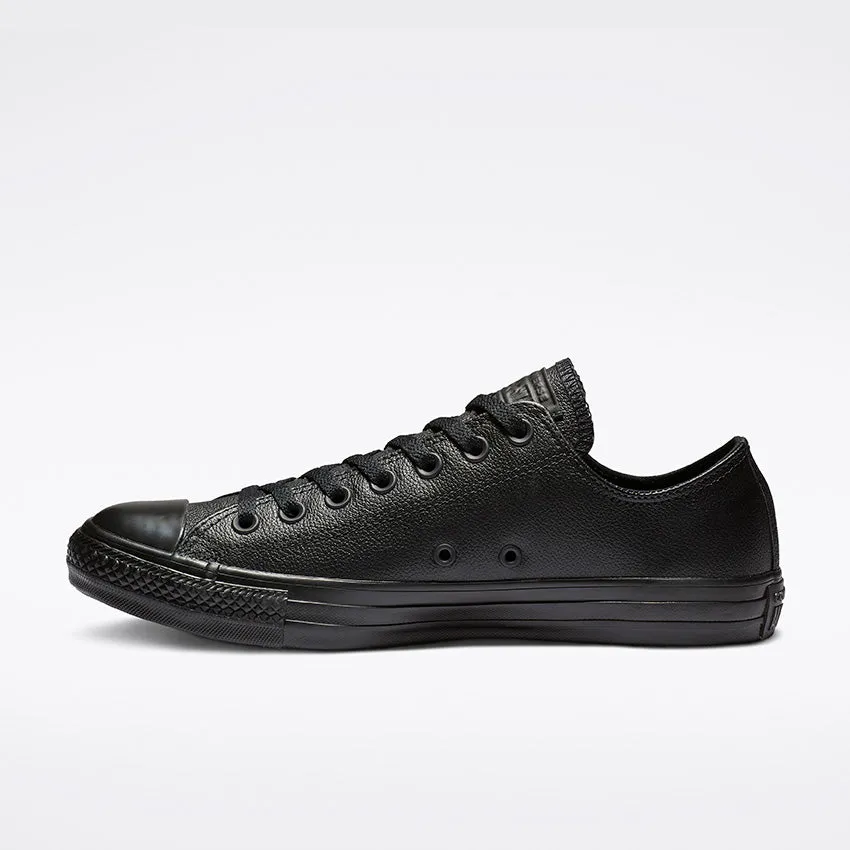 Converse Women's Chuck Taylor All Star Low Top Triple Black Leather Shoe Jazz Basketball Shoes