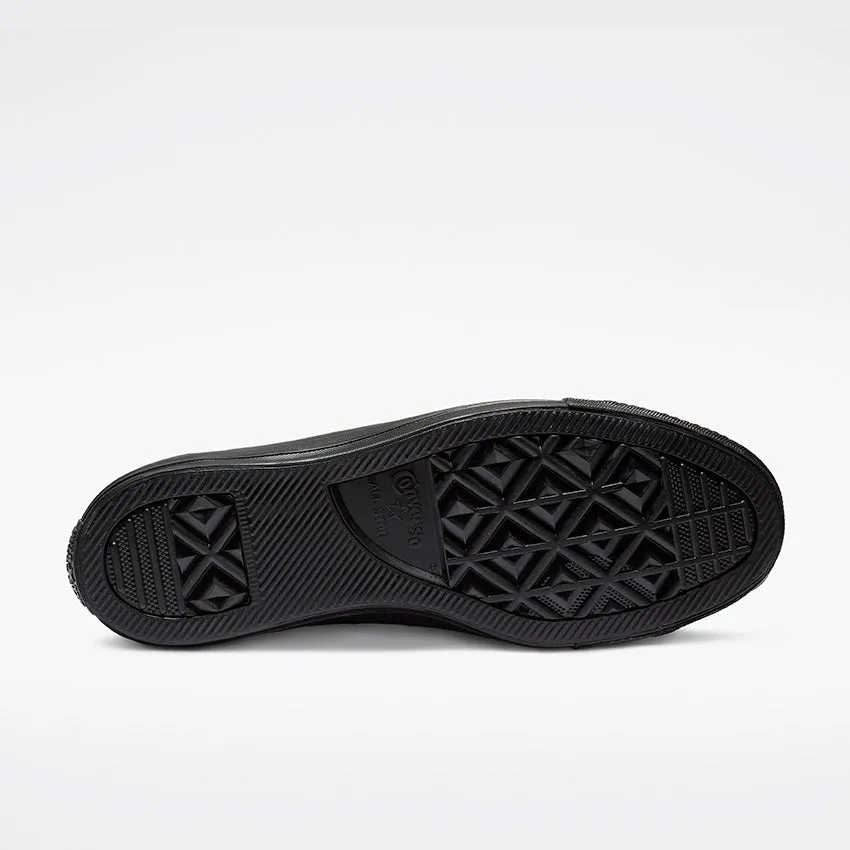 Converse Women's Chuck Taylor All Star Low Top Triple Black Leather Shoe Tough Basketball Shoes