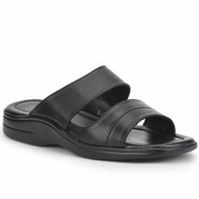 Fuzzie Slippers Coolers Casual Black Slippers For Men 2050-S209 By Liberty