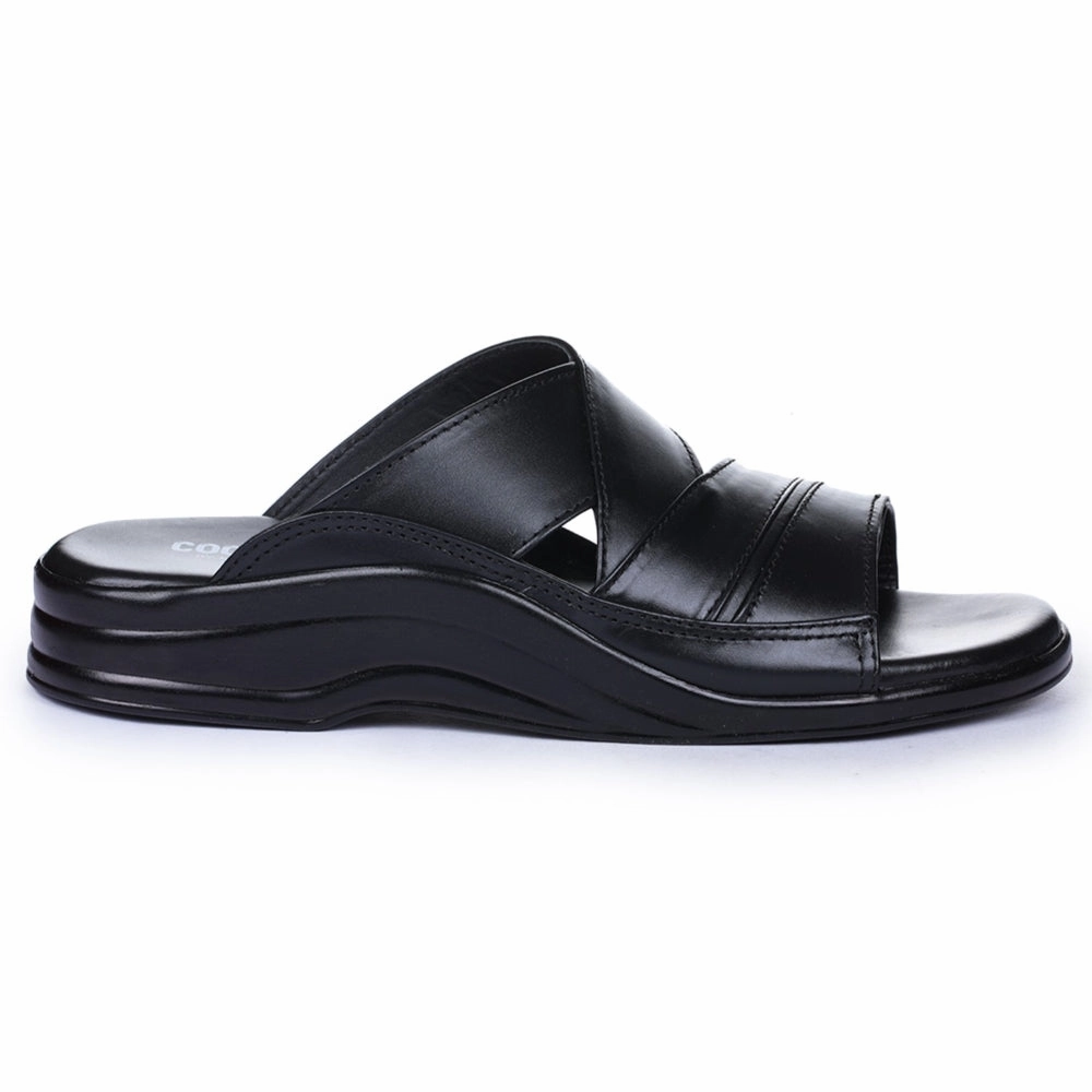 Coolers Casual Black Slippers For Men 7123-79 By Liberty Funniest Slippers