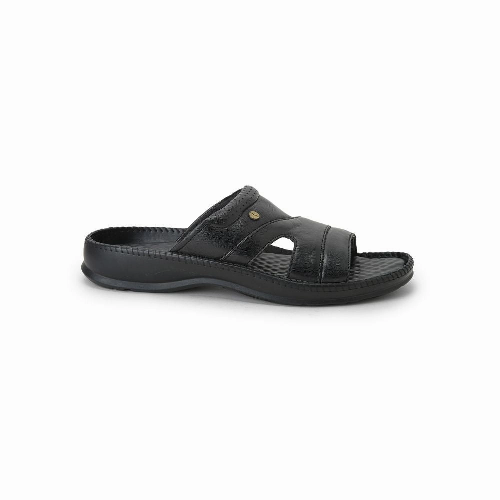 Island Slippers COOLERS Casual (Black) Slippers For Men STEAMER-02 By Liberty