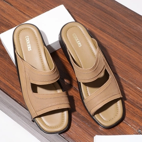 Coolers Casual Brown Slippers For Men 2050-01 By Liberty Home Top Slippers