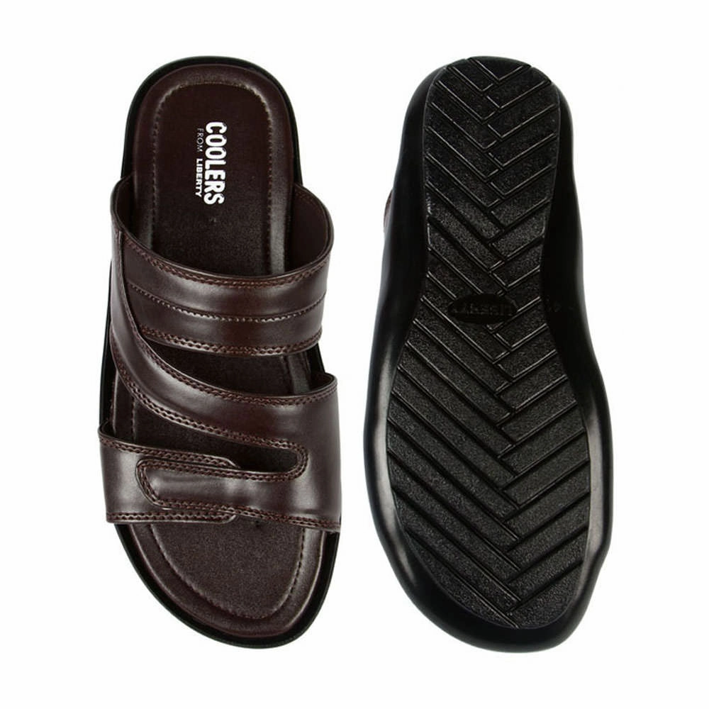 Coolers Casual (Brown) Slippers For Men COOL99-13 By Liberty Mia Slides