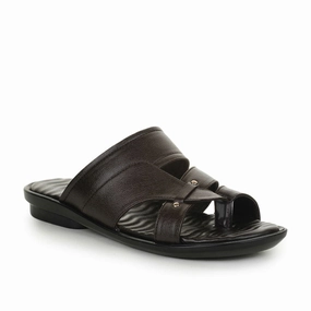 Coolers Casual Brown Slippers For Men TRL-113 By Liberty Taz Slippers