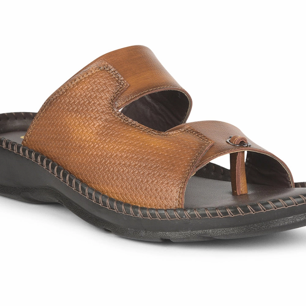 Coolers Casual (Tan) Slippers For Men AVN-21 By Liberty Discontinued Slippers Clearance Sale