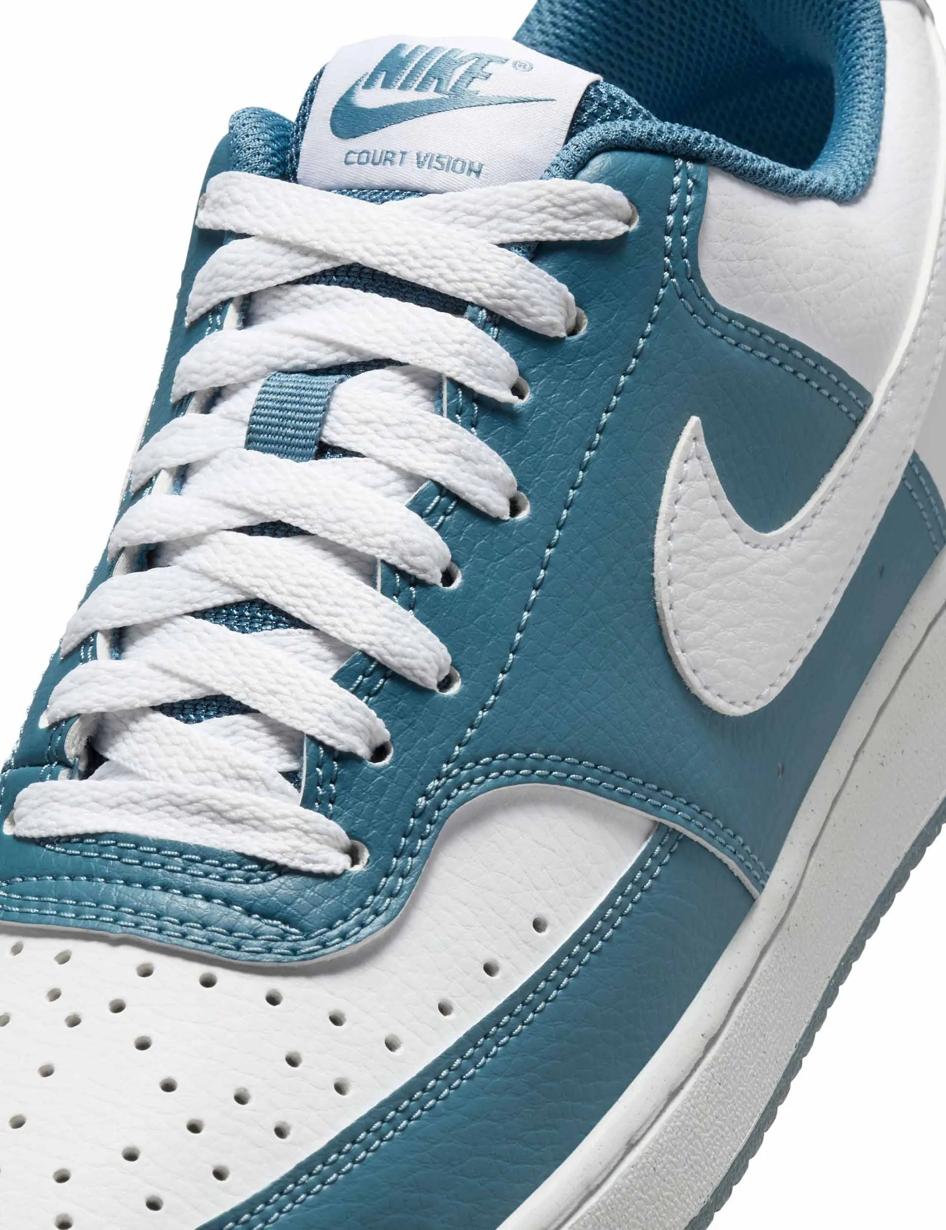 Court Vision Low Next Nature Shoes - White/Smokey Blue Shop Cool Basketball Shoes