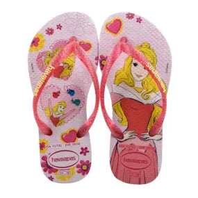 Flip Flops With Arch And Heel Support HAVAIANAS KIDS SLIM PRINCESS - CREAM ROSE/LOLLIPOPHA