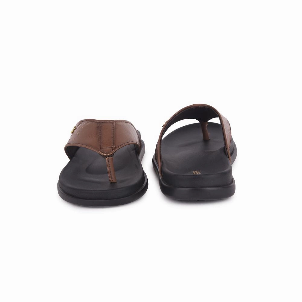 Minimalist Slippers Healers Casual Tan Slippers For Men LEEKS-1 By Liberty