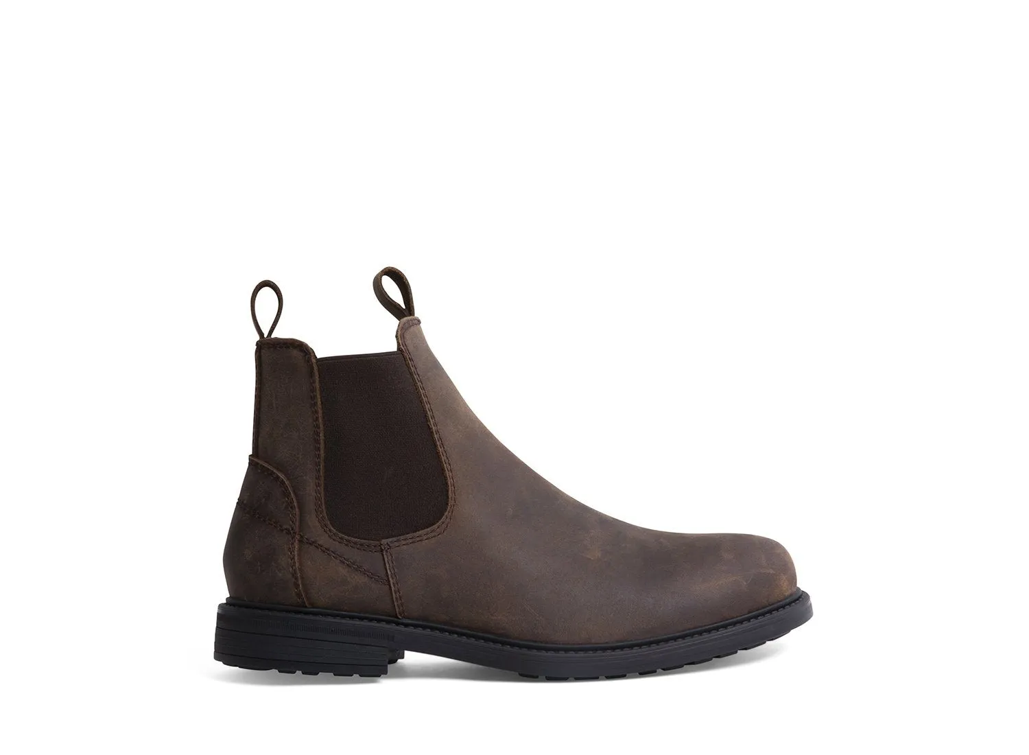 CRIMSON BROWN LEATHER Brooklyn Chelsea Boots