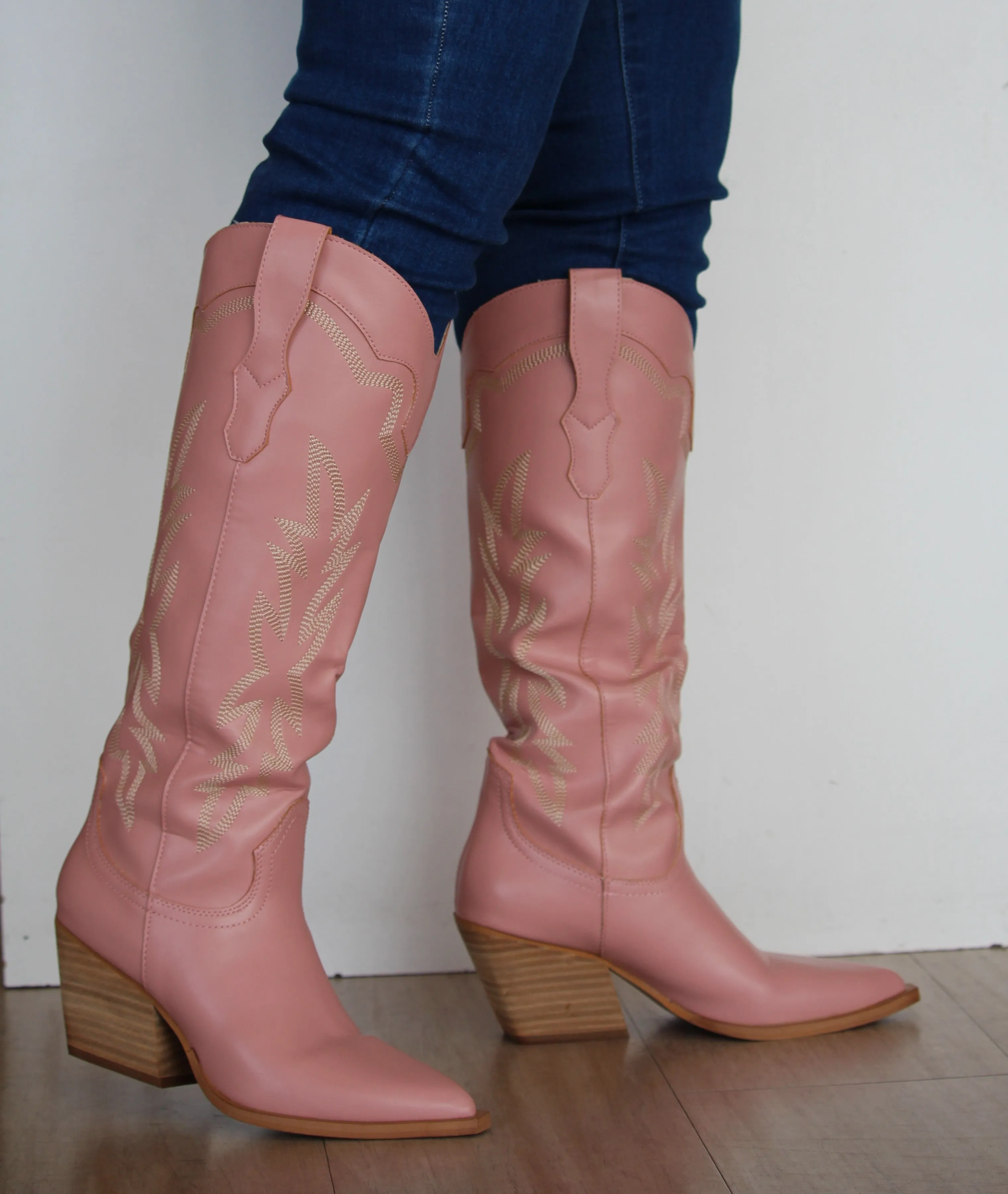 INDIGO Pink Cowboy Boot Boots Outfits