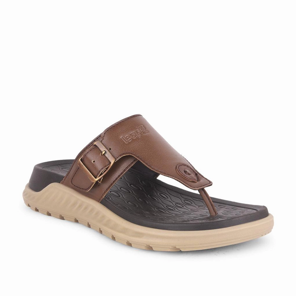 Leap7x Tan Casual Slippers For Men CHARLY-1E By Liberty Lululemon Slides