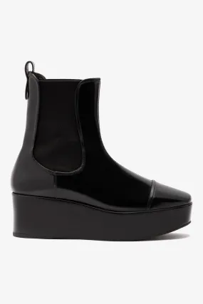 Red Back Chelsea Boots Dani Chelsea Flatform Boot In Black Box Leather
