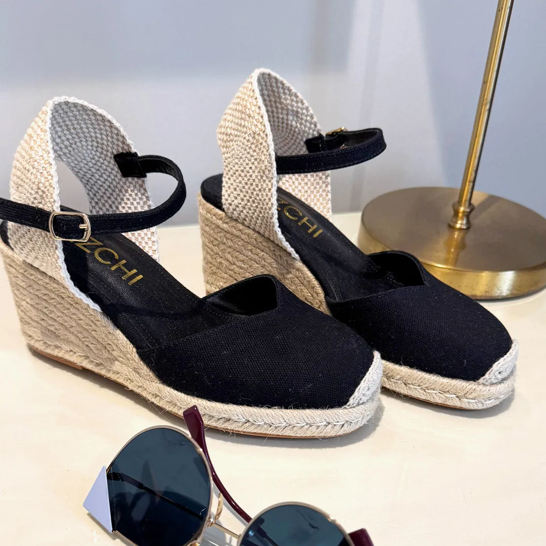 High Heels Bunions *VITTORIA - black ankle strap espadrilles
