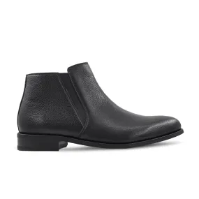 Deja - Men's Black Pebble Grain Leather Chelsea Boot Walking Chelsea Boots