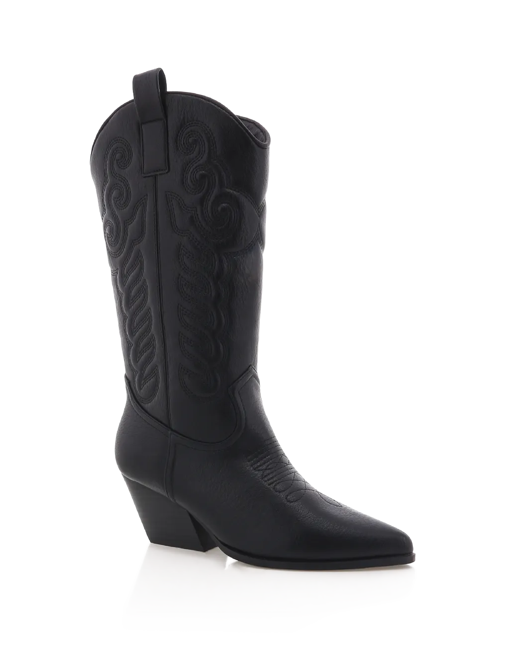 Grey Suede Dress Boots ZAYLIA - BLACK