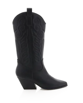 ZAYLIA - BLACK Mexican Pointy Cowboy Boots