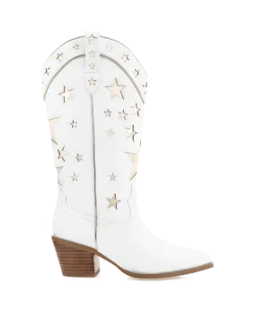 Velvet Boots DOLLIE - WHITE-GOLD METALLIC