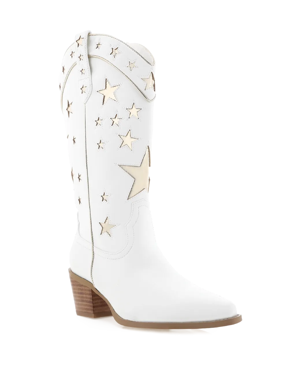 DOLLIE - WHITE-GOLD METALLIC Guinea Boots
