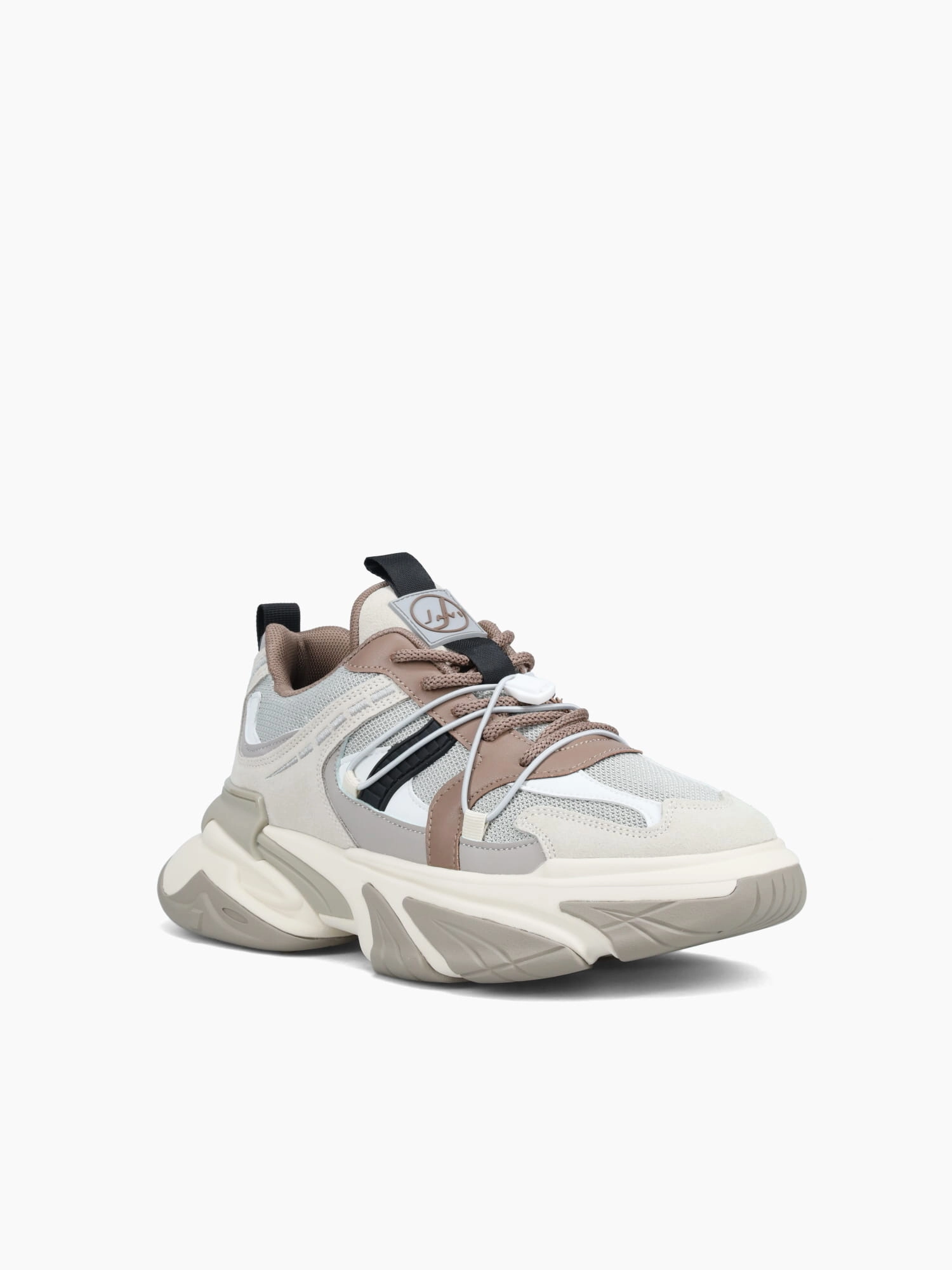 Calico Shoes Flats Dragon Beige Suede Mesh