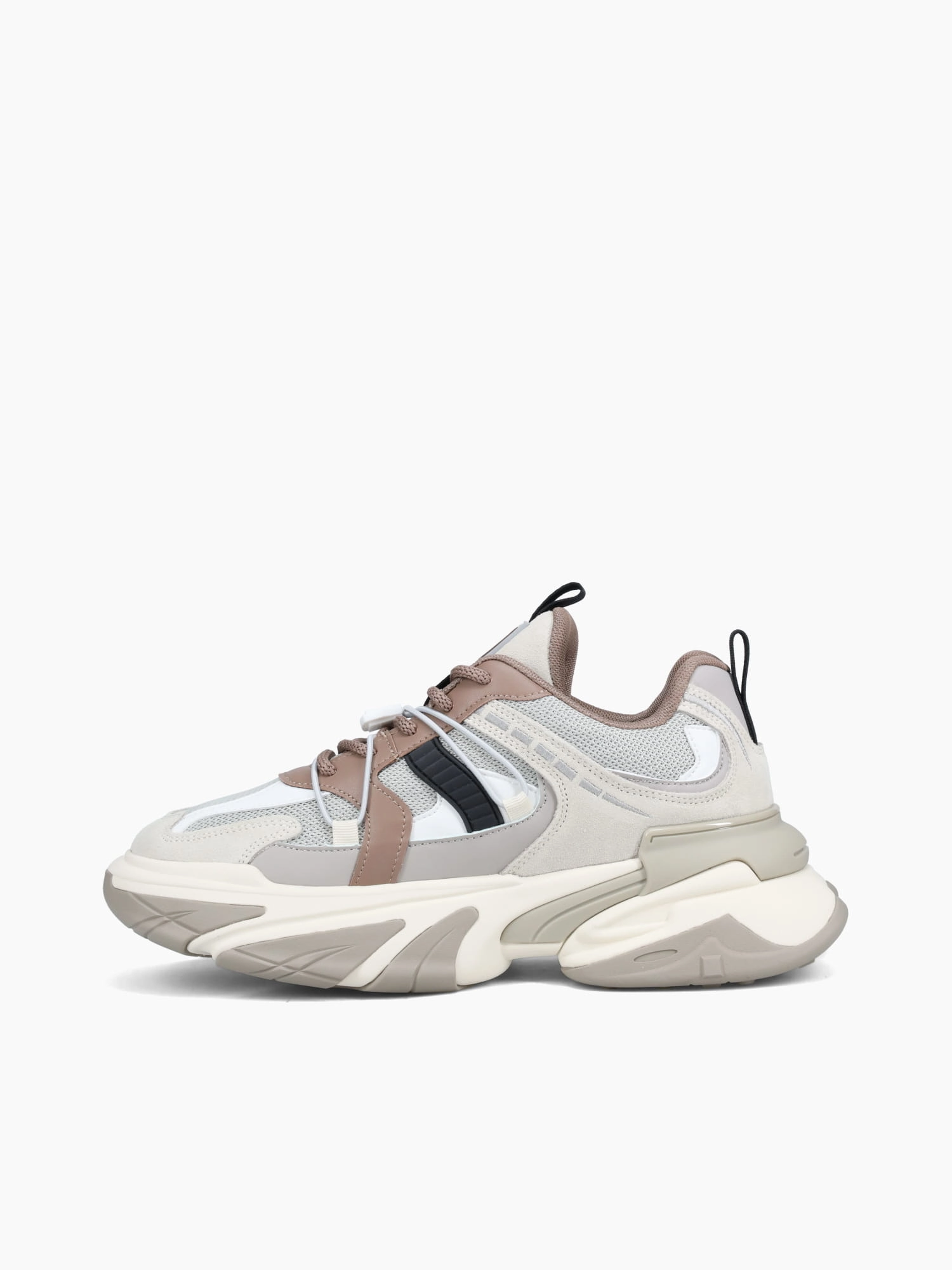 Dragon Beige Suede Mesh Flat Weight Lifting Shoes