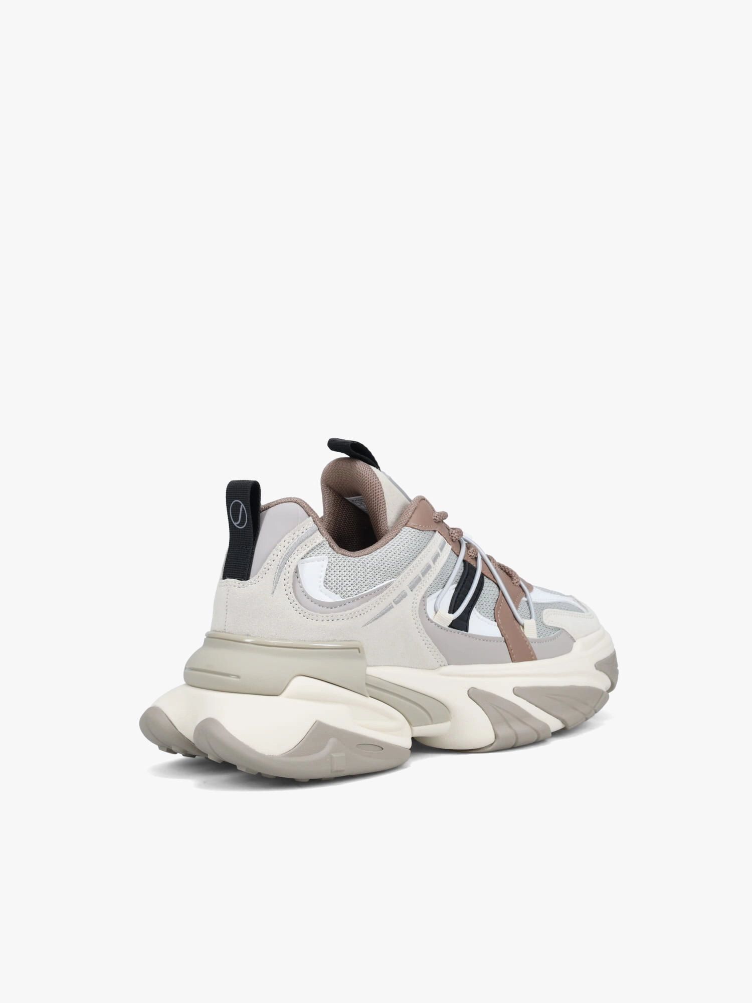 Flat Jogging Shoes Dragon Beige Suede Mesh