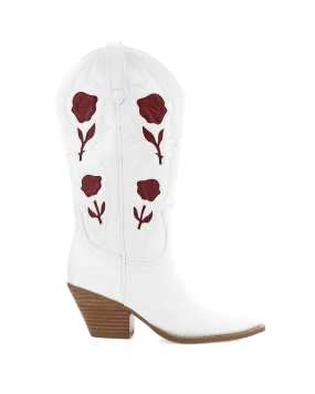 ARDEN - WHITE-GARNET Work Western Boots