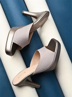 Rocia By Regal Rose Gold Women High Heel Stiletto High Heels In Jeans