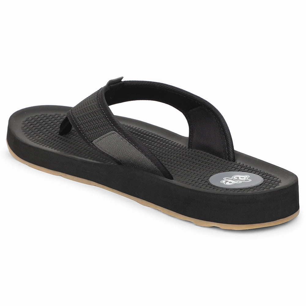 Happy Feet Slippers Promo Code A-HA Black Casual Slipper For Men ANCO-10 By Liberty