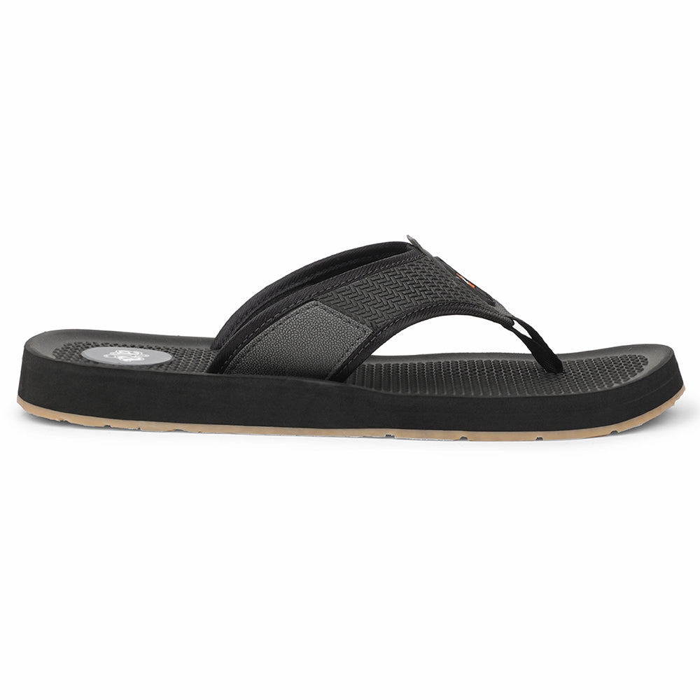 Sandals Vs Slippers A-HA Black Casual Slipper For Men ANCO-10 By Liberty