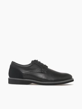 Canvas Shoes Flats Leo Black Eco Leather
