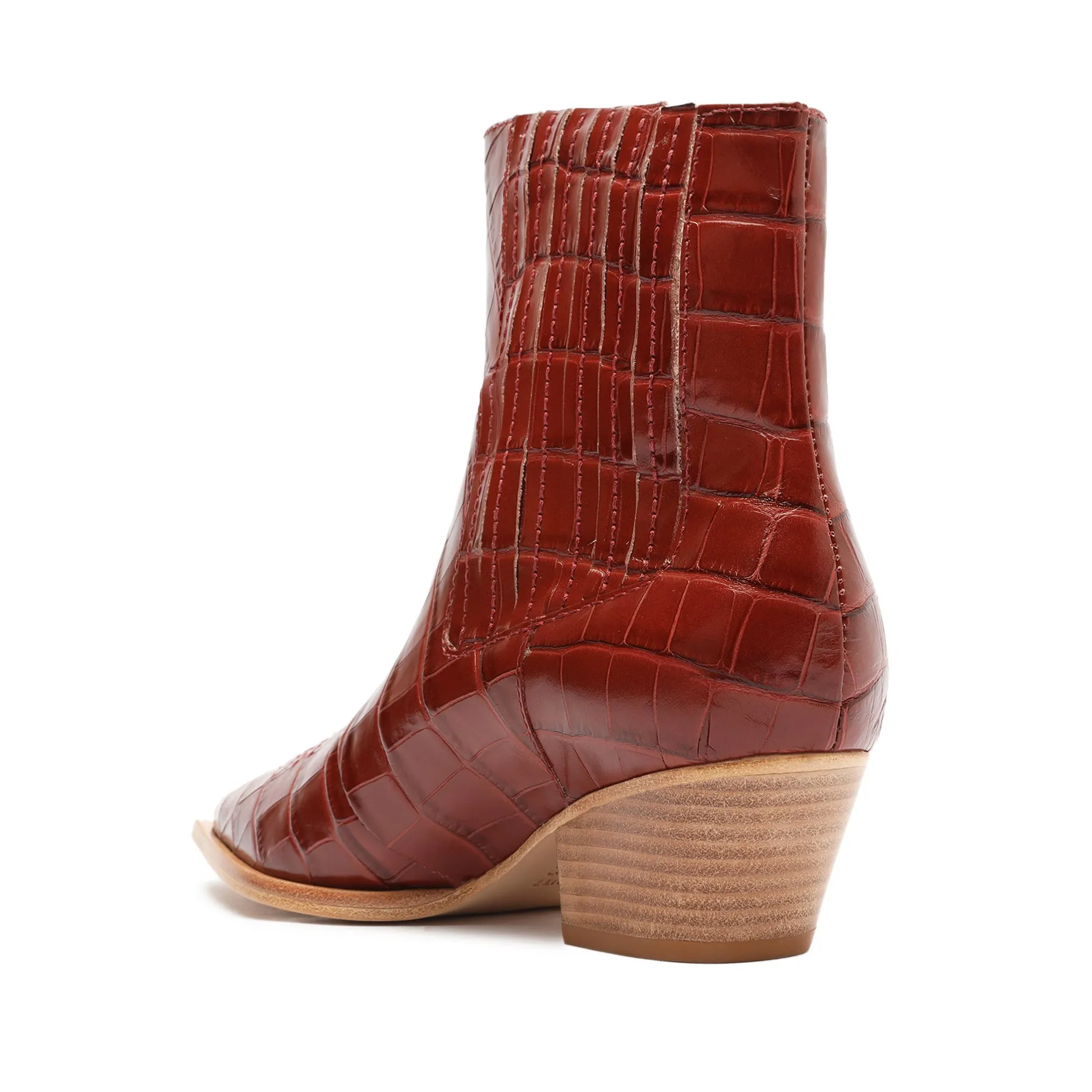 Briani Crocodile Embossed Leather Bootie Chelsea Boots South Africa